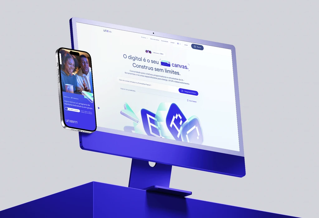 Mockup desktop e mobile